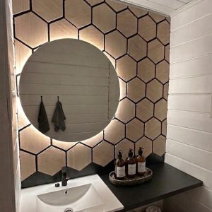Hexagon Akustiikkapaneeli. Tammi - Pähkinäpuu. TARJOUS!