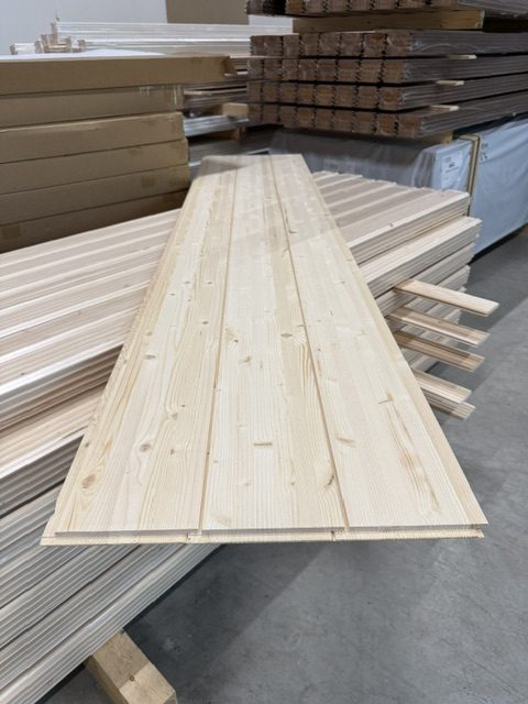 Sisustuspaneeli 15x175x2370mm STS4 päätypontattu mänty